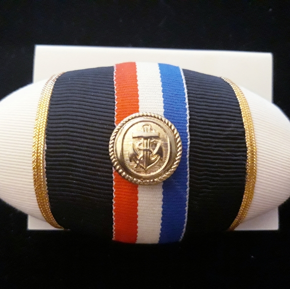 Vintage 1980's Rave Nautical Style Padded Hair Clip - Picture 5 of 7